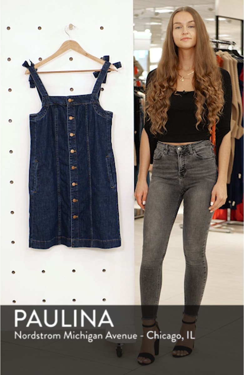 Denim Tie Strap Minidress, sales video thumbnail