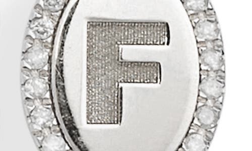 Meshmerise Diamond Initial Disc Bracelet In Metallic