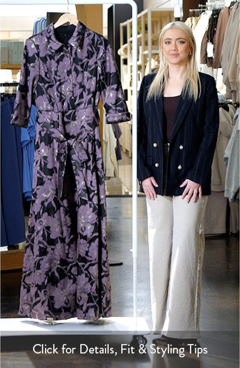 Metallic Floral A-Line Gown, sales video thumbnail