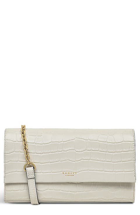 Chancery Row Mini Croc Embossed Leather Crossbody Bag