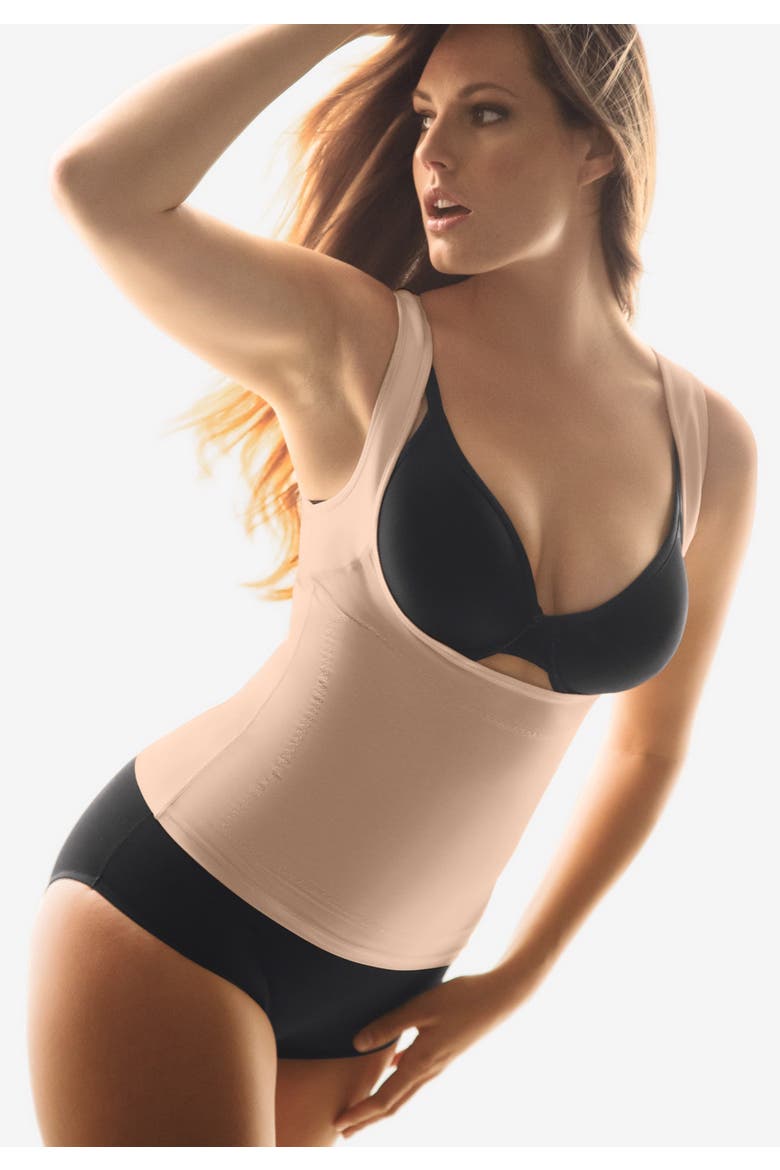 Power Shaper Firm Control Wear Your Own Bra Shaper Tank, Alternate, color, BLACK