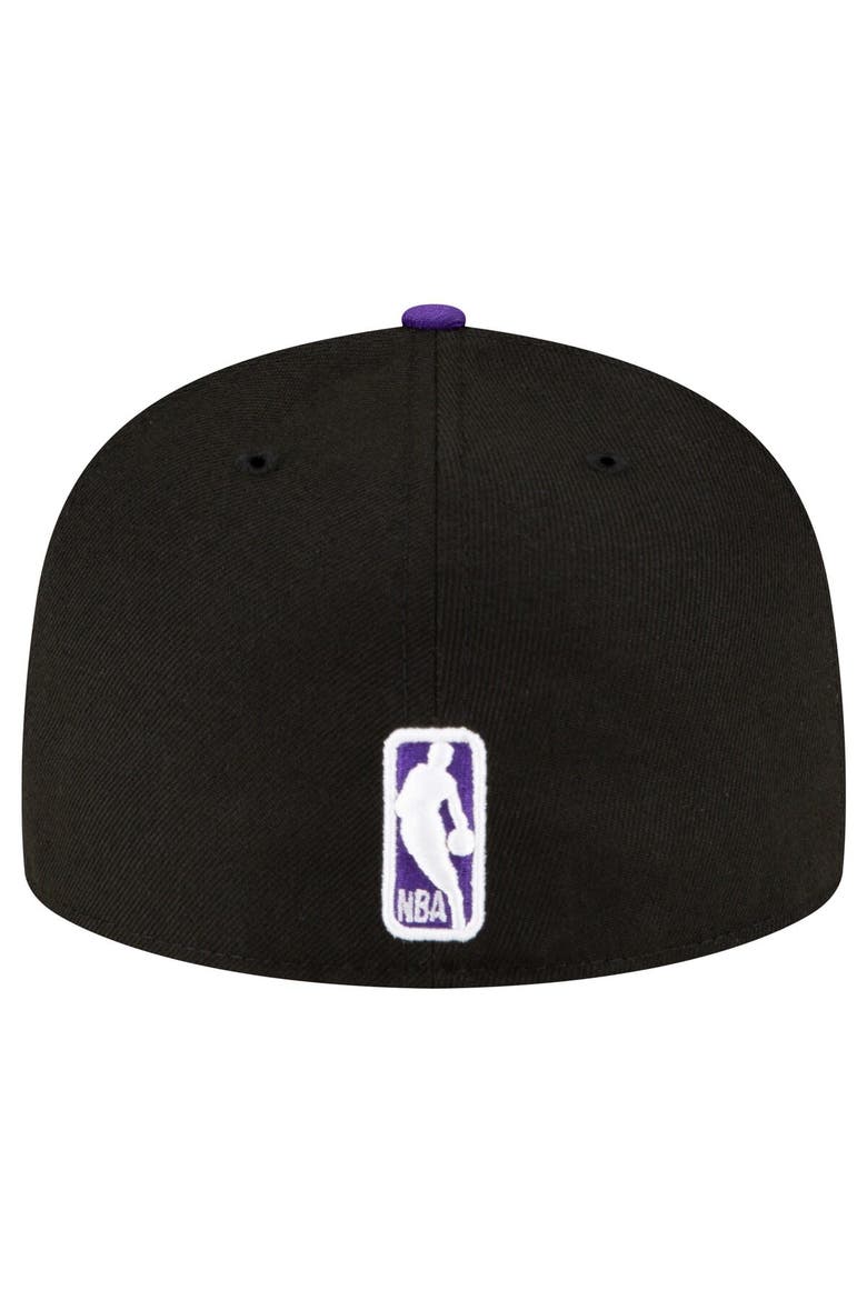 Men's New Era Black/Purple Sacramento Kings 2-Tone 59FIFTY Fitted Hat, Alternate, color, Black