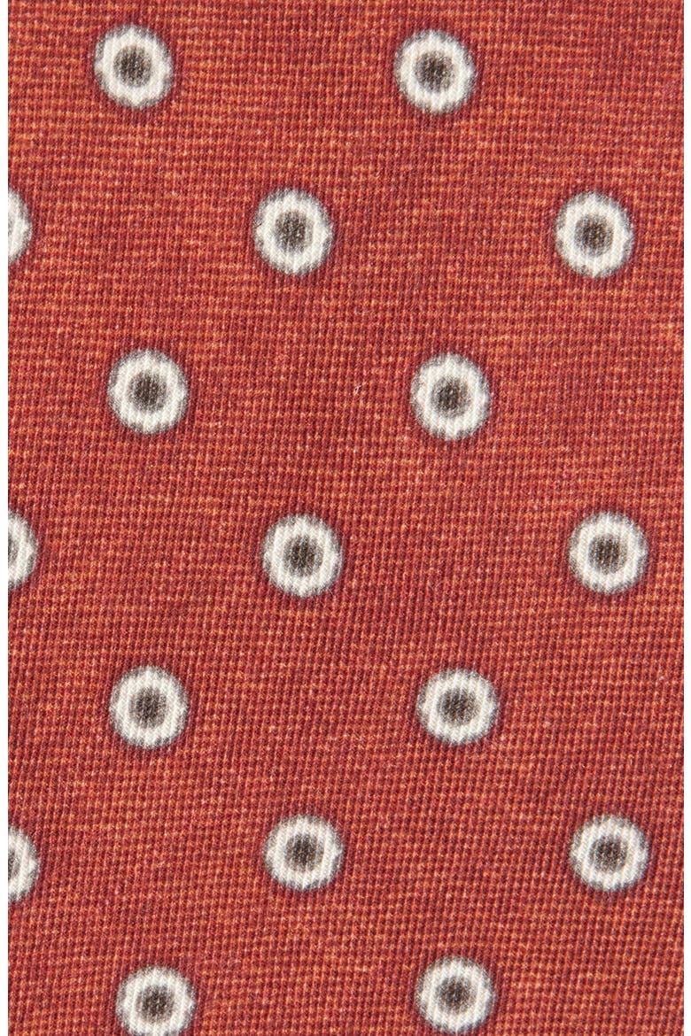 Medallion Cotton & Wool Tie, Alternate, color, DARK ORANGE