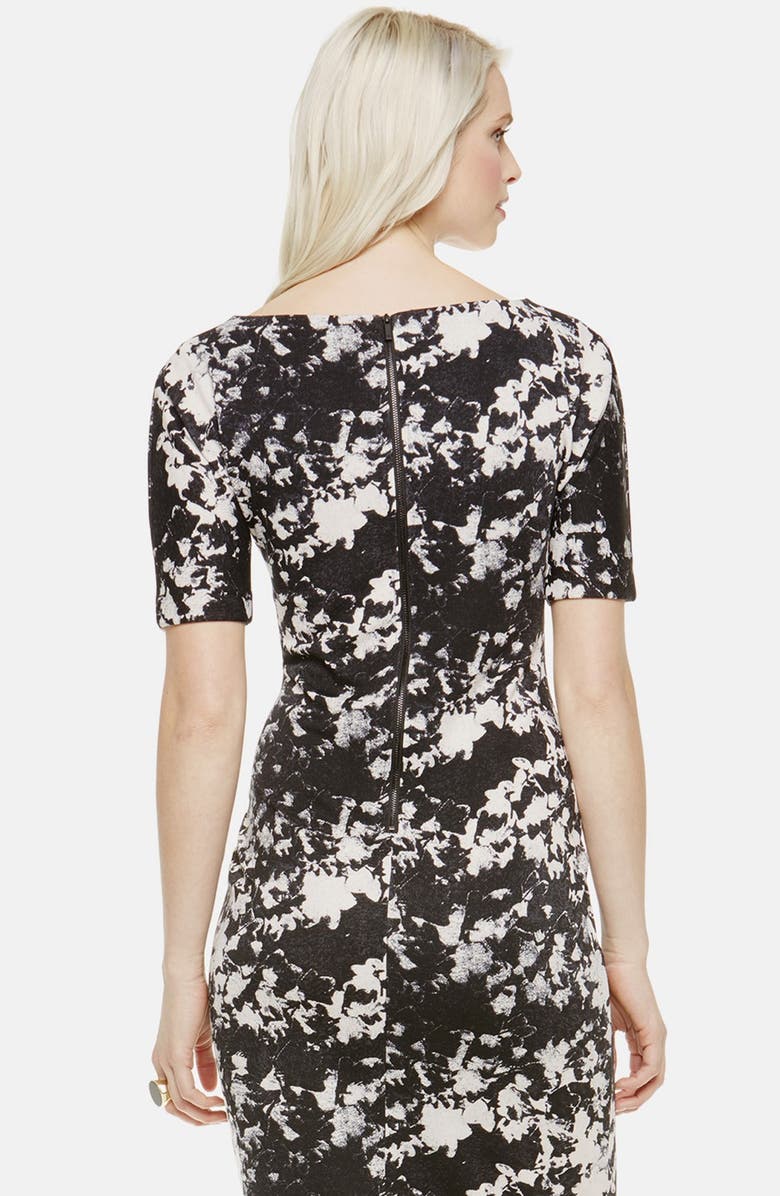 Vince Camuto 'Bustling Floral' Print Scuba Knit Sheath Dress, Alternate, color, 