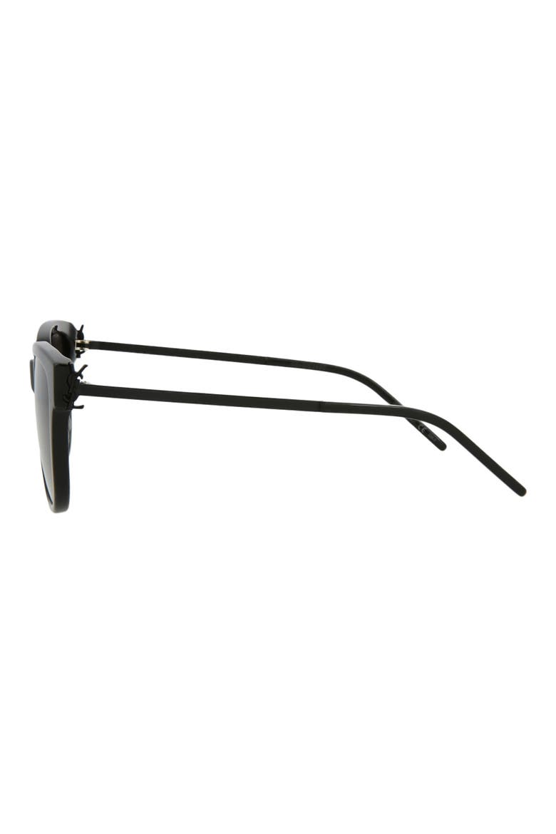 54mm Cat Eye Sunglasses, Alternate, color, BLACK BLACK BLACK