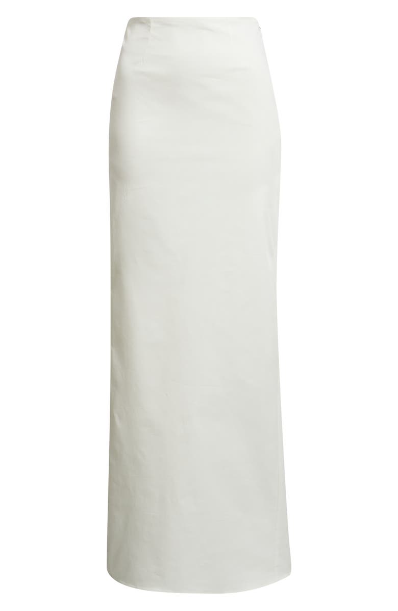 HOUSE OF CB Lyra Ruched V-Back Evening Maxi Skirt, Alternate, color, White