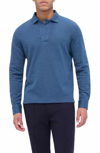 Long Sleeve Cotton Blend Polo