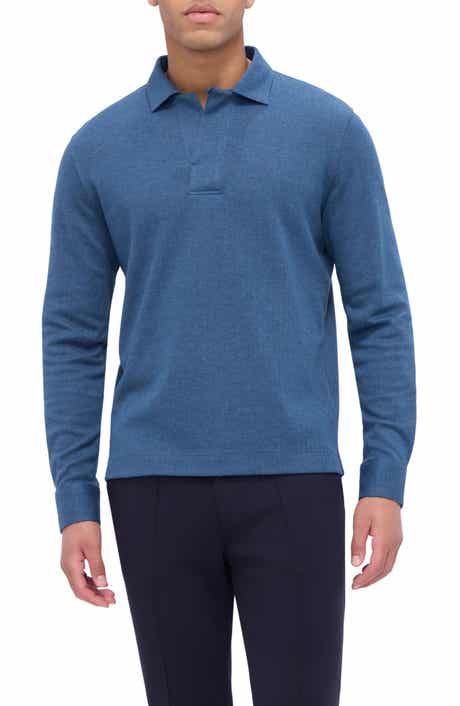 Long Sleeve Cotton Blend Polo