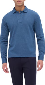 Bugatchi Long Sleeve Cotton Blend Polo