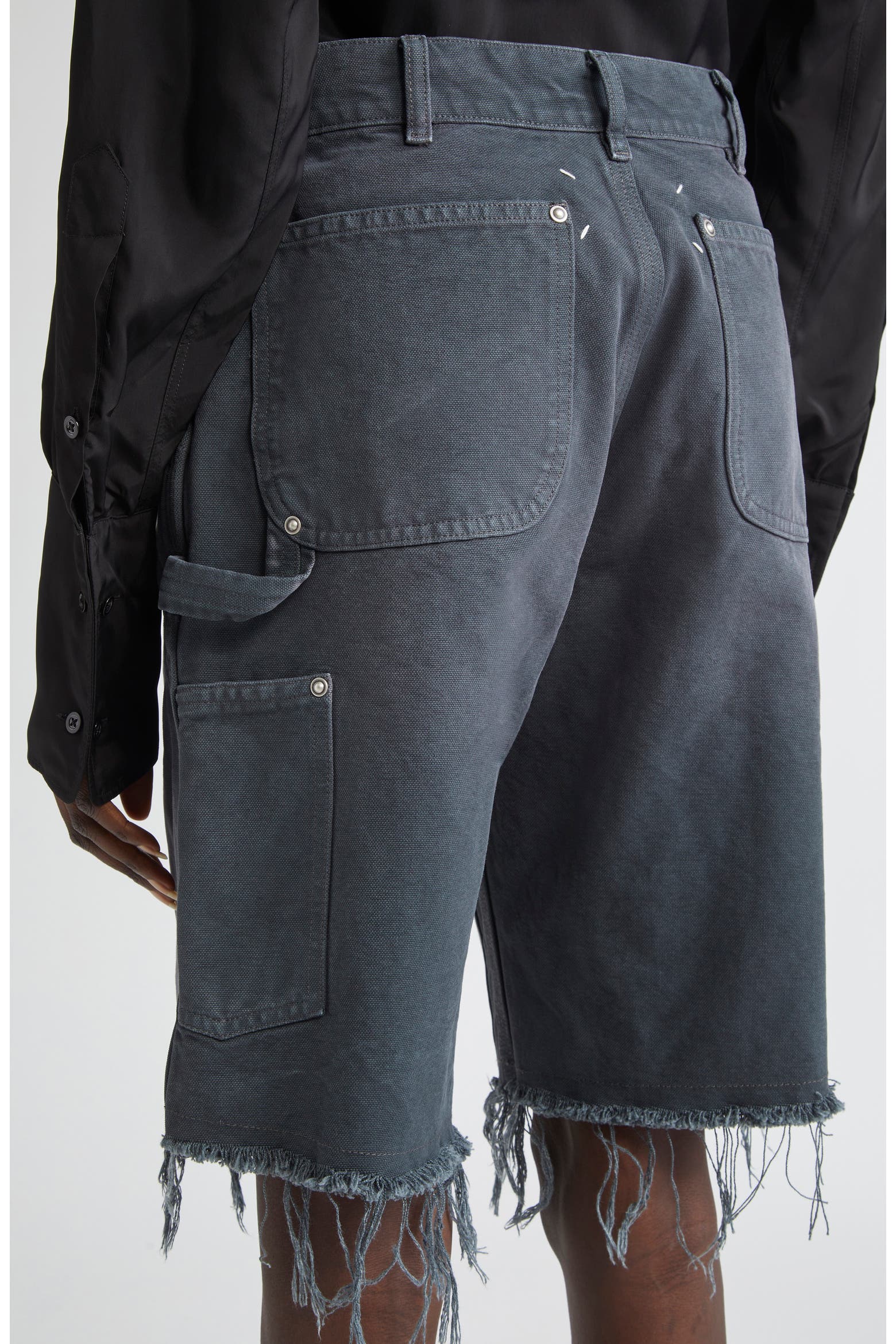 Capenter Shortz Maison Margiela Studded Denim Cutoff Carpenter Shorts (Women) | Nordstrom