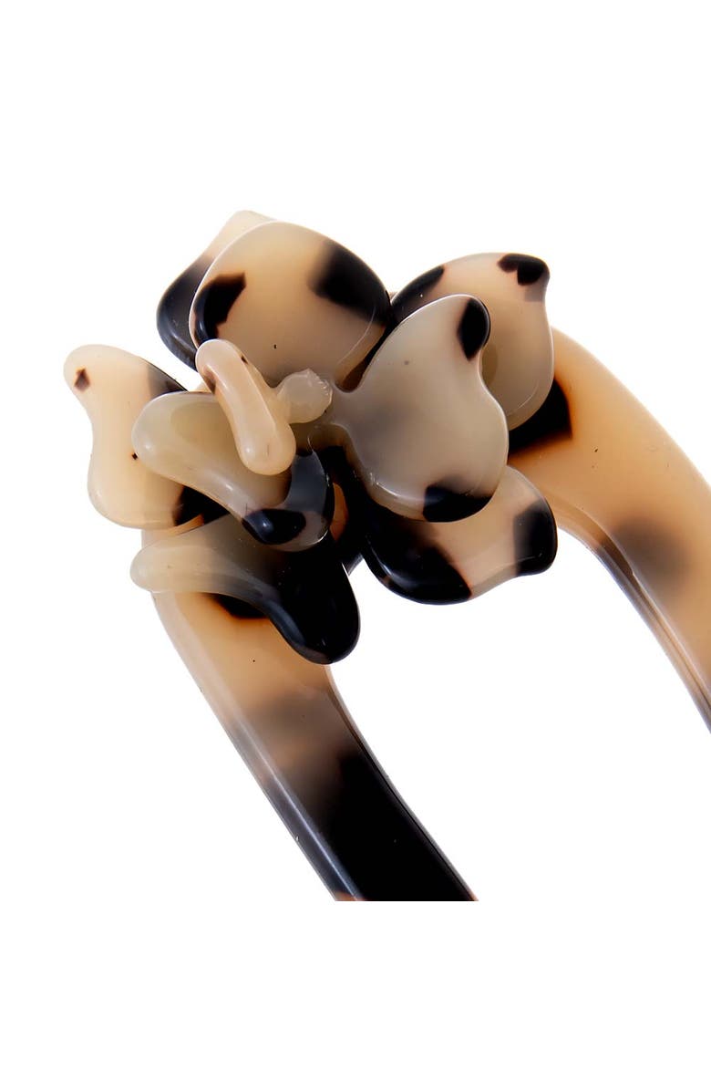BY ADINA EDEN Flower Hair Stick Pin, Alternate, color, Light Tortoise