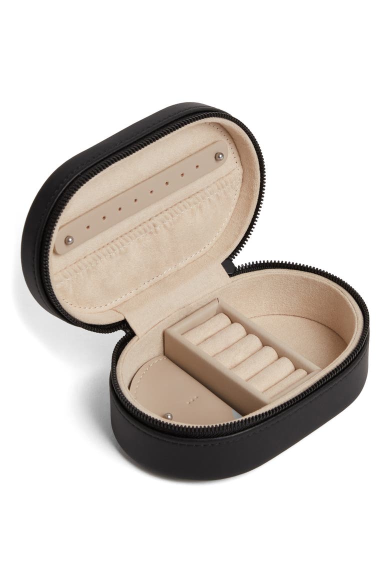 Travel Jewelry Case, Alternate, color, CARBON BLACK