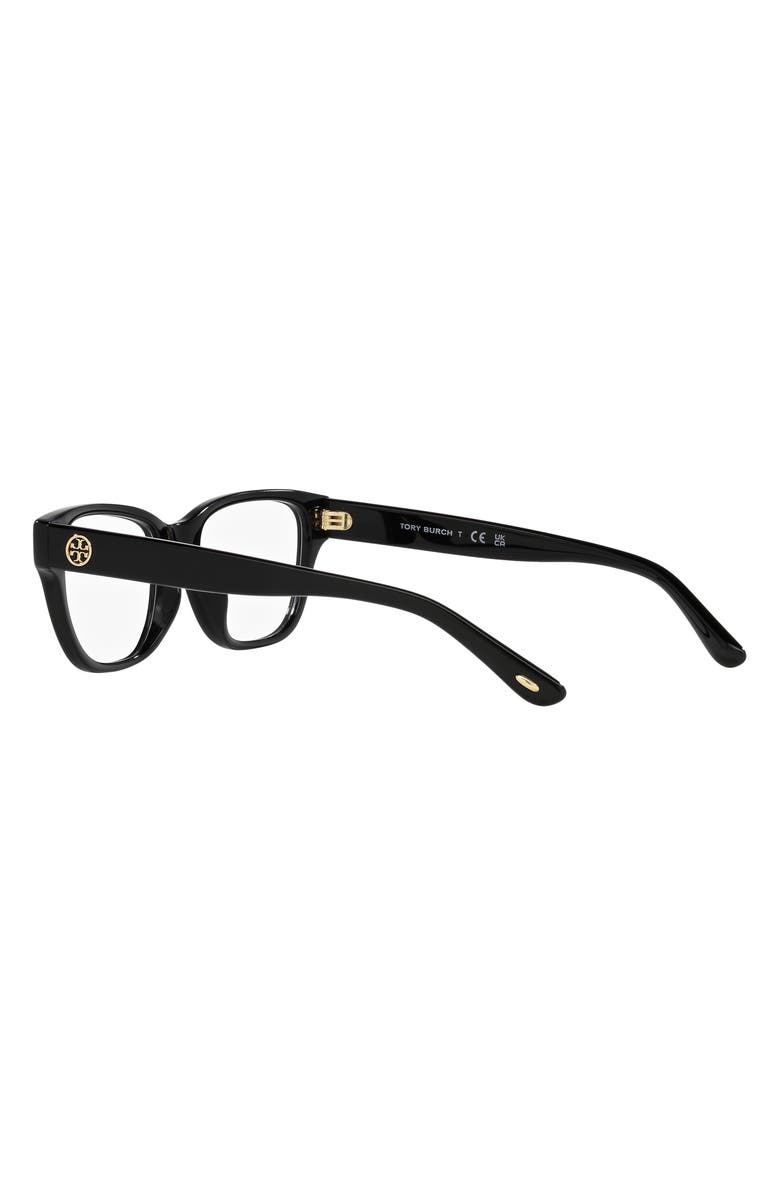 Tory Burch 52mm Rectangular Optical Glasses, Alternate, color,