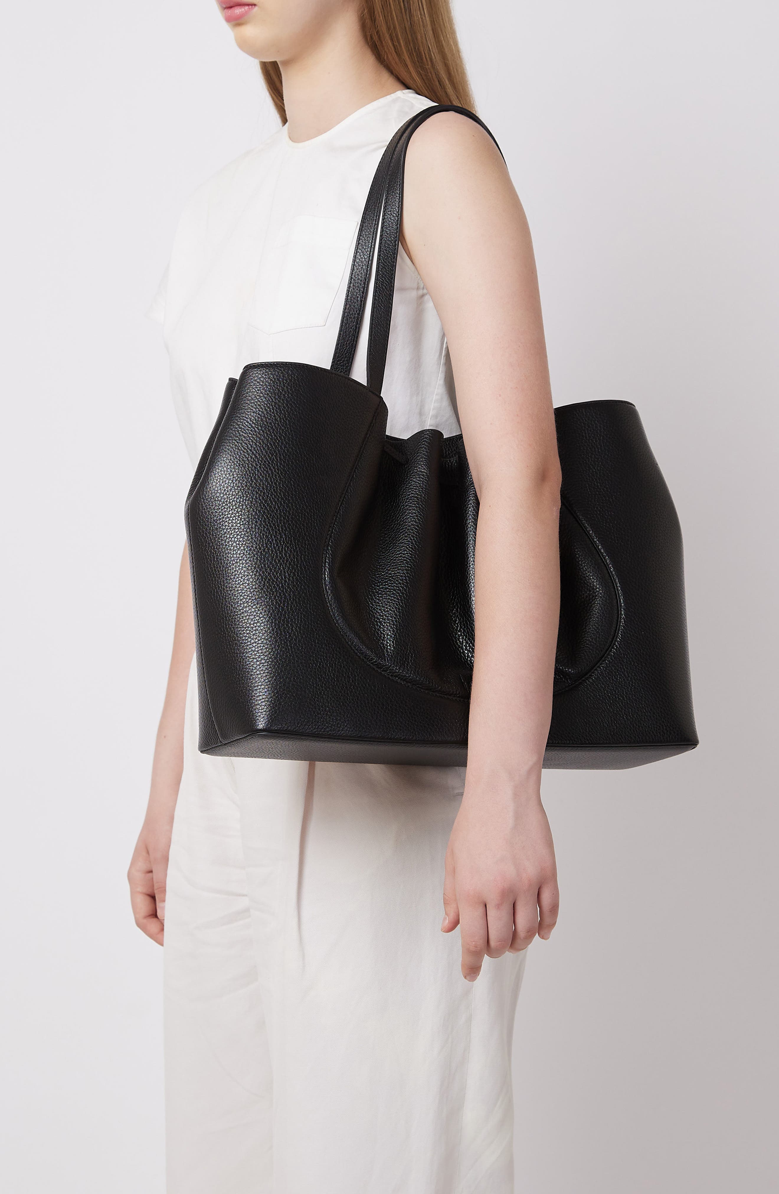 behno Large Katrina Pebble Leather Tote, Alternate, color, 