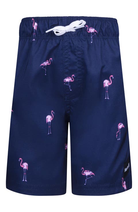 Kids' Flamingo Party Pull-On Swim Shorts (Little Kid)