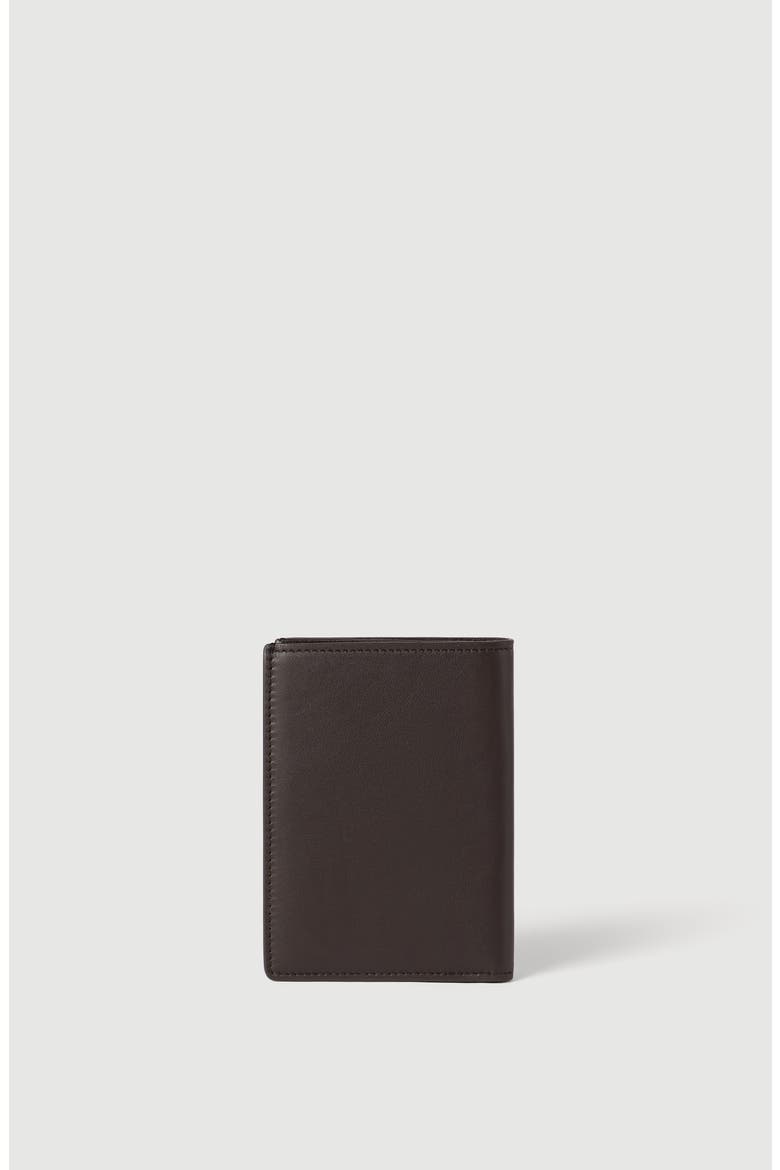 Smooth calfskin passport holder, Alternate, color, Brown