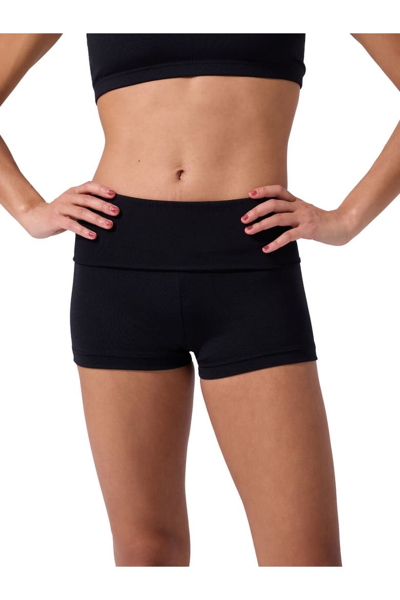 Team Basics Fold-Over Boyshort, Main, color, black