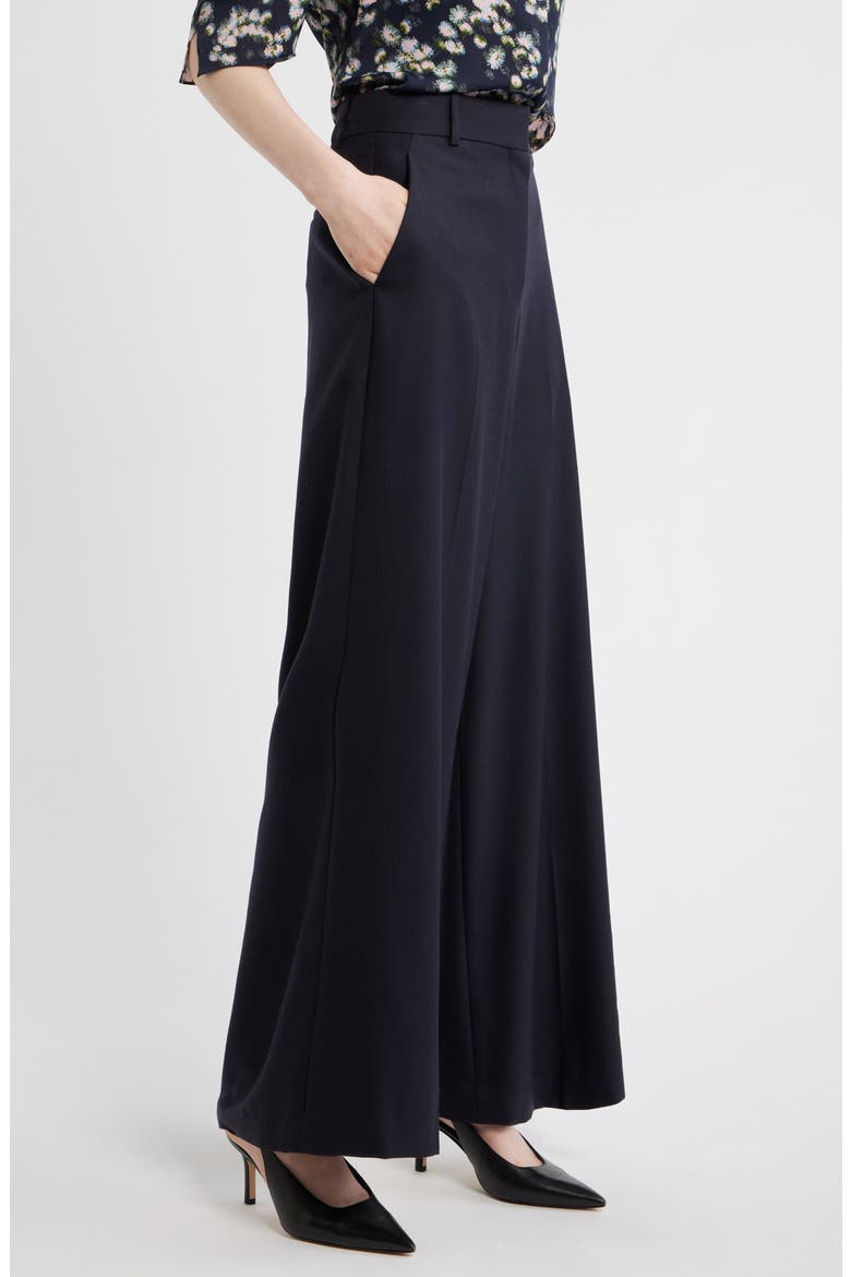 Mid Rise Wide Leg Pants, Alternate, color, DARK NAVY