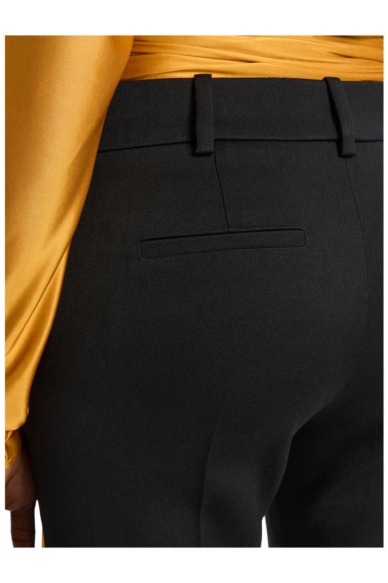 Low-Waisted Wool Satin Trousers, Alternate, color, black