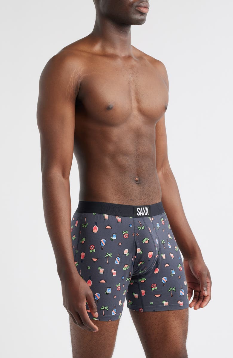 SAXX Assorted 2-Pack Ultra Super Soft Boxer Briefs, Alternate, color, Pickleball Paradise/ Black