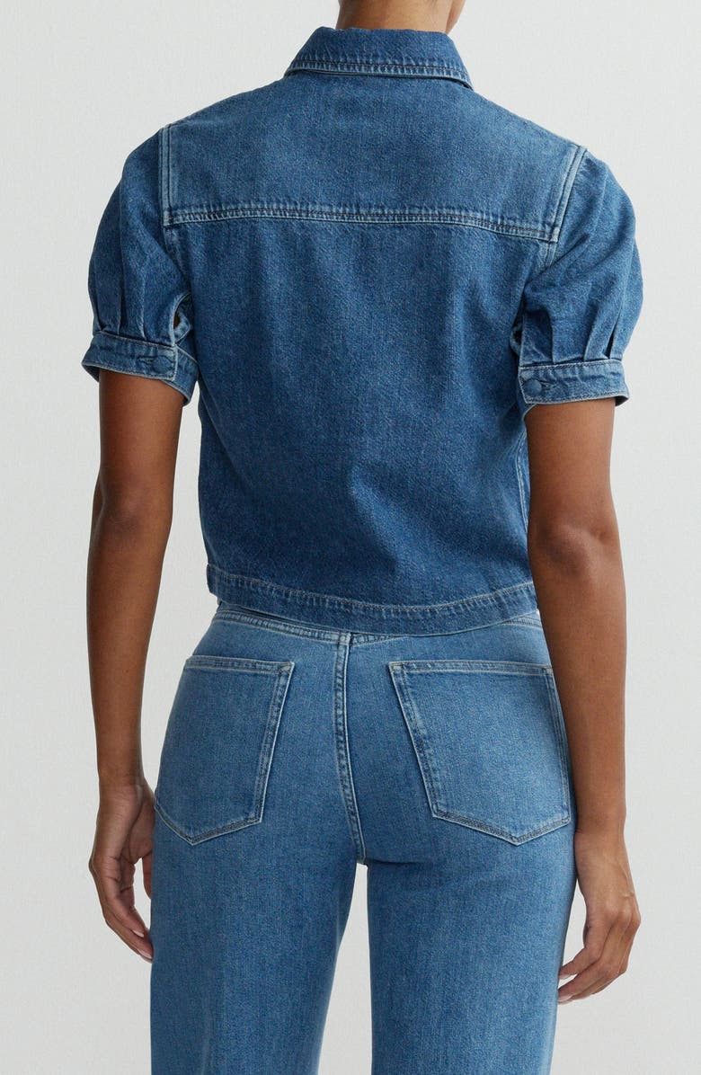 DL1961 Montauk Puff Sleeve Denim Button-Up Shirt, Alternate, color, Terra Blues Aura