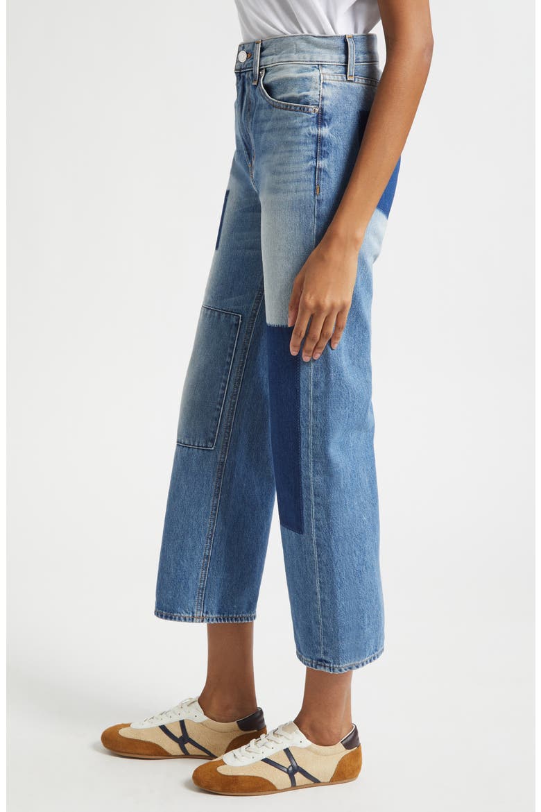 Dylan Patchwork Straight Leg Jeans, Alternate, color, TIME LAPSE