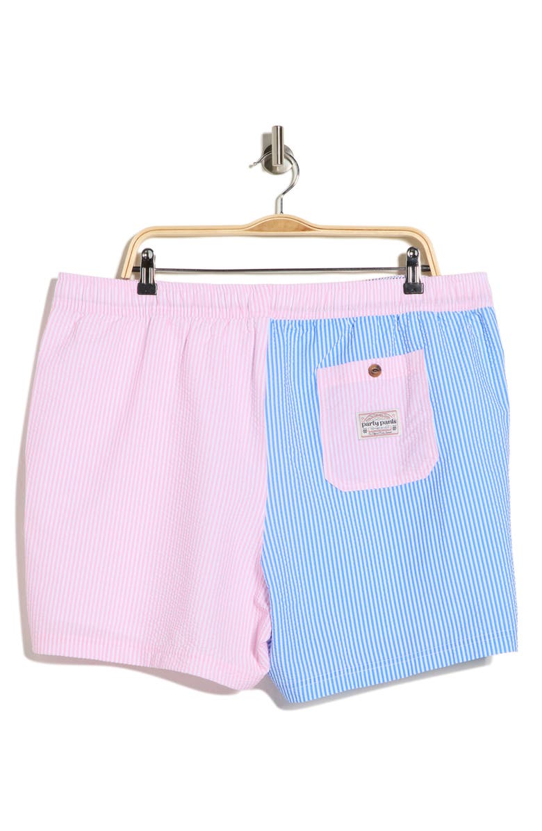 Party Pants Chapter Party Swim Trunks, Alternate, color, Pink/ Blue Multi
