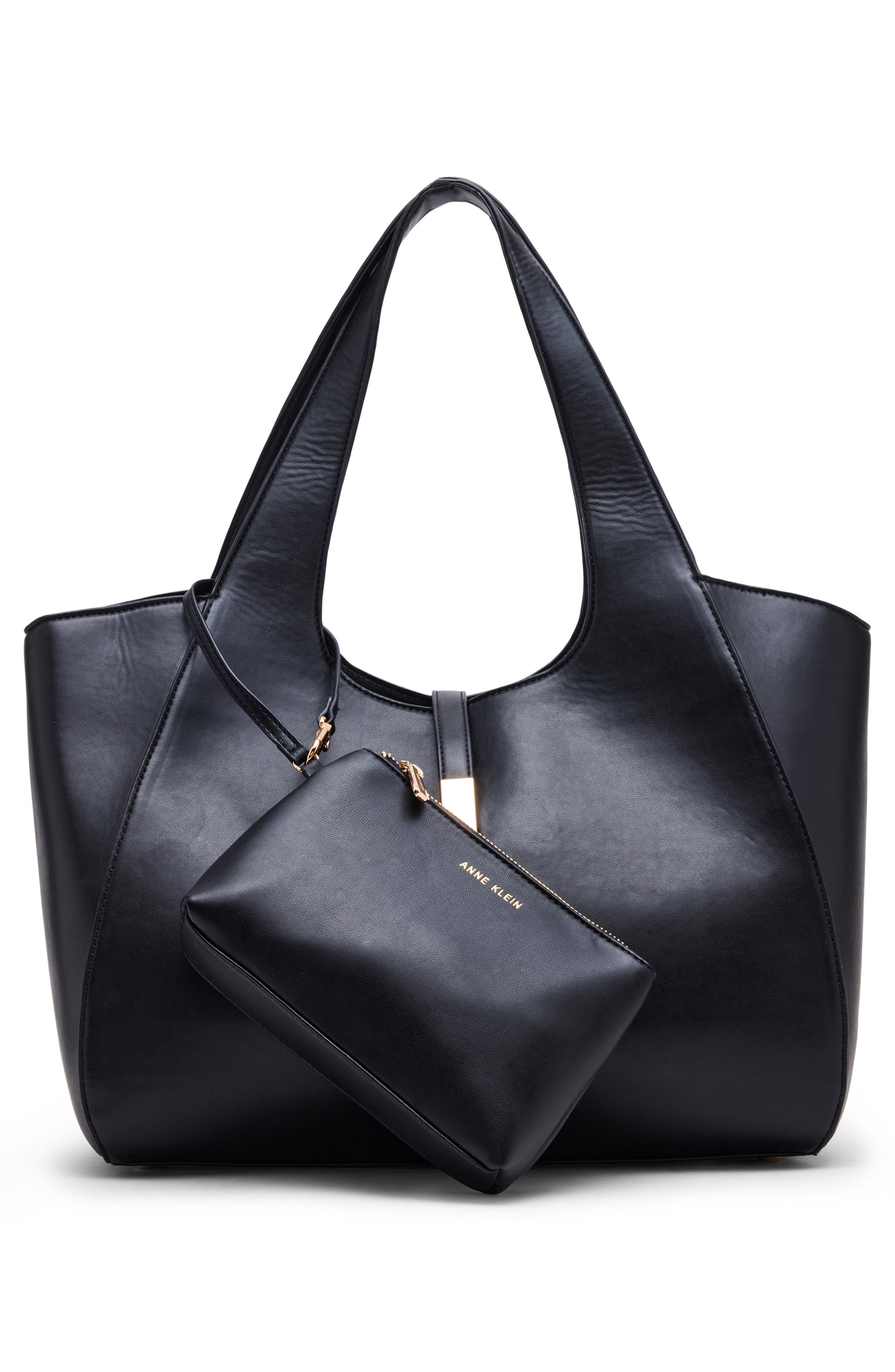 Tote Bag with Removable Zip Pouch, Alternate, color, BLACK