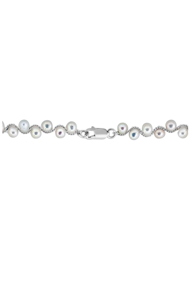 Sterling Silver Freshwater Pearl Necklace, Alternate, color, SILVER