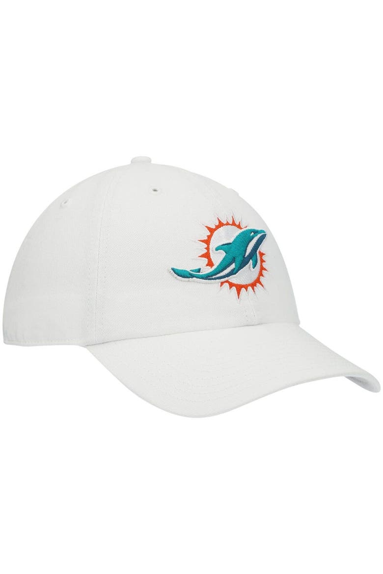 Men's '47 White Miami Dolphins Clean Up Adjustable Hat, Alternate, color, White