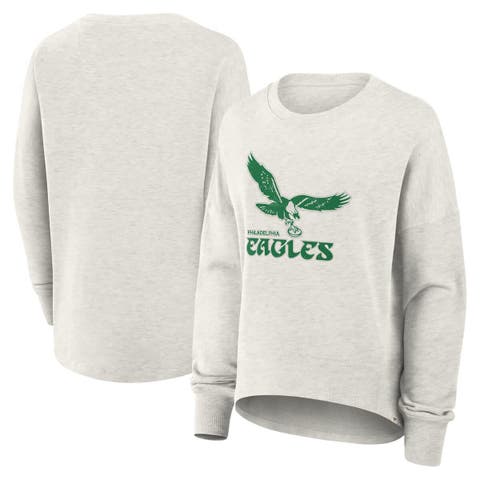 Women's Fanatics Heather Gray Philadelphia Eagles Oversized Hometown Pullover Sweatshirt