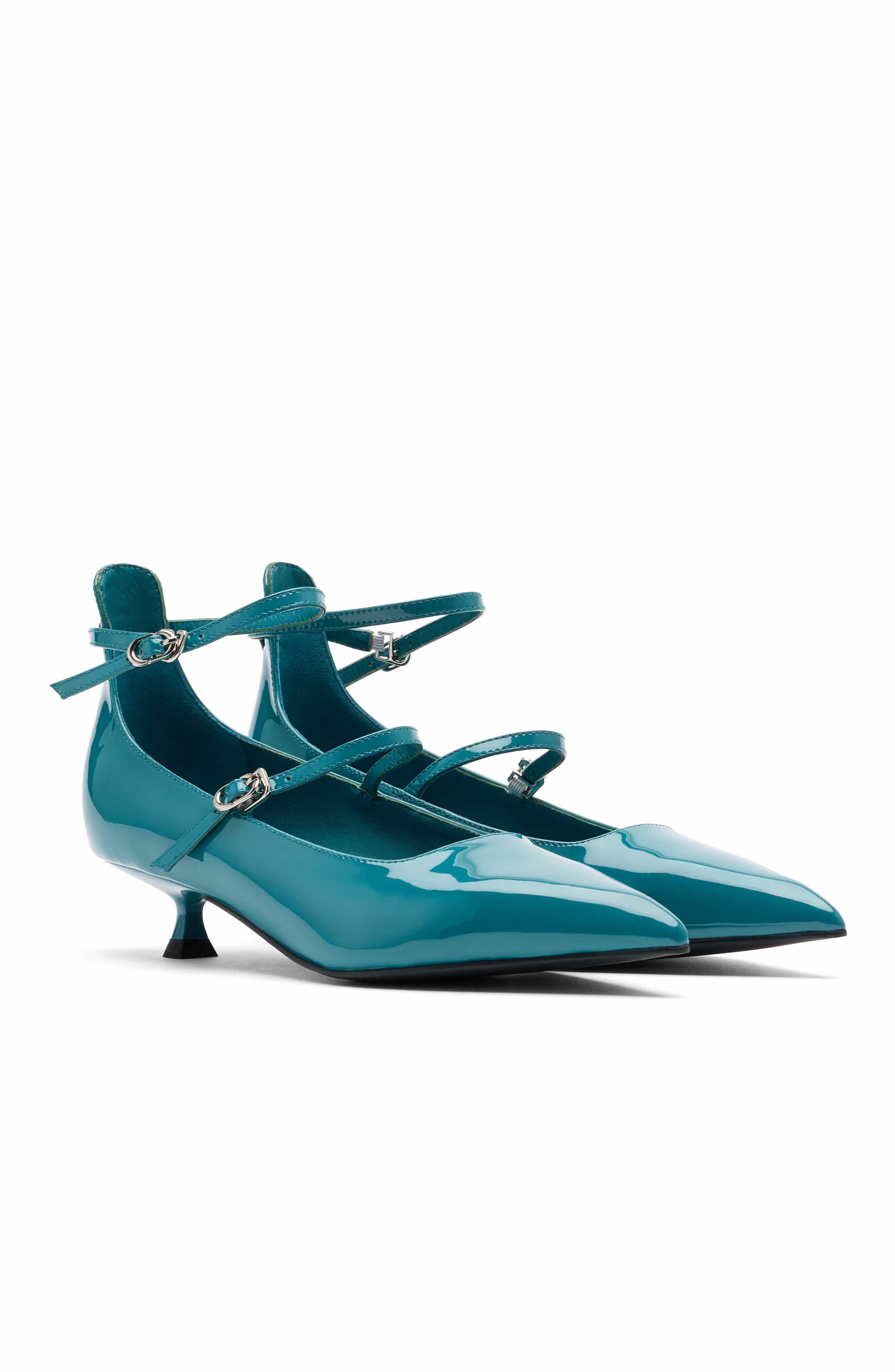 Paige Patent Leather Kitten Heels - image 4