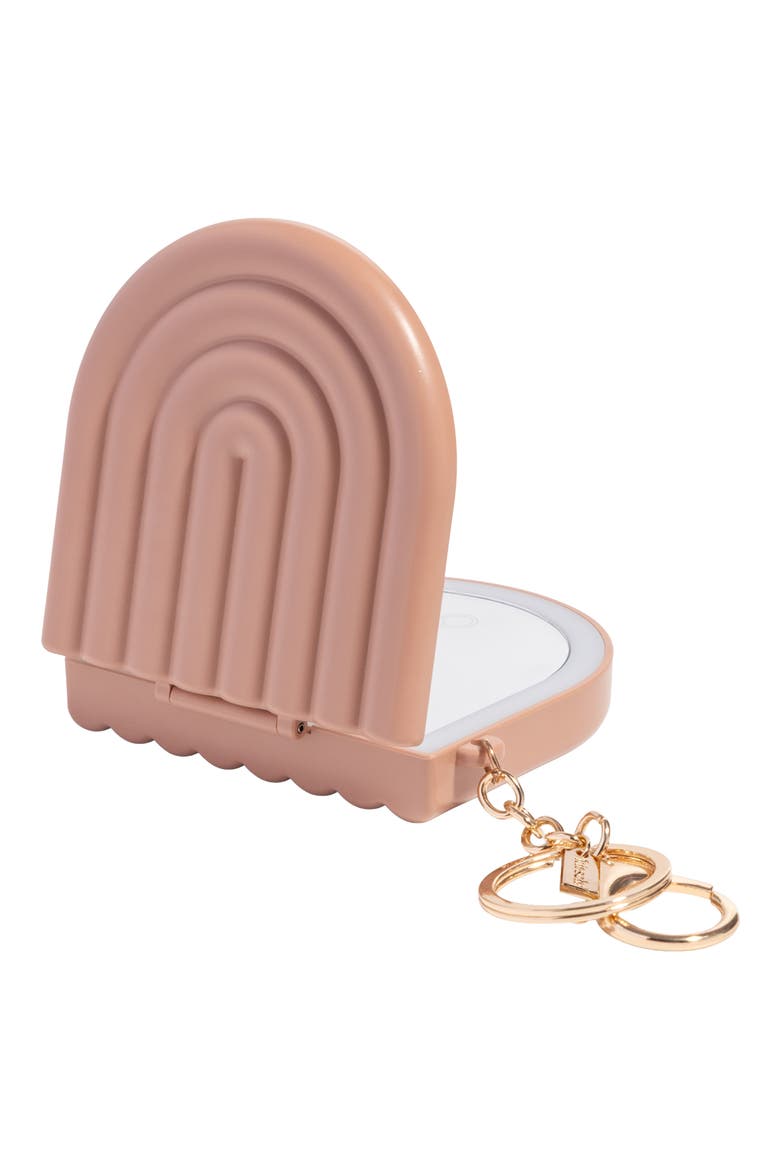 Compact Mirror Key Chain, Alternate, color, TERRACOTTA