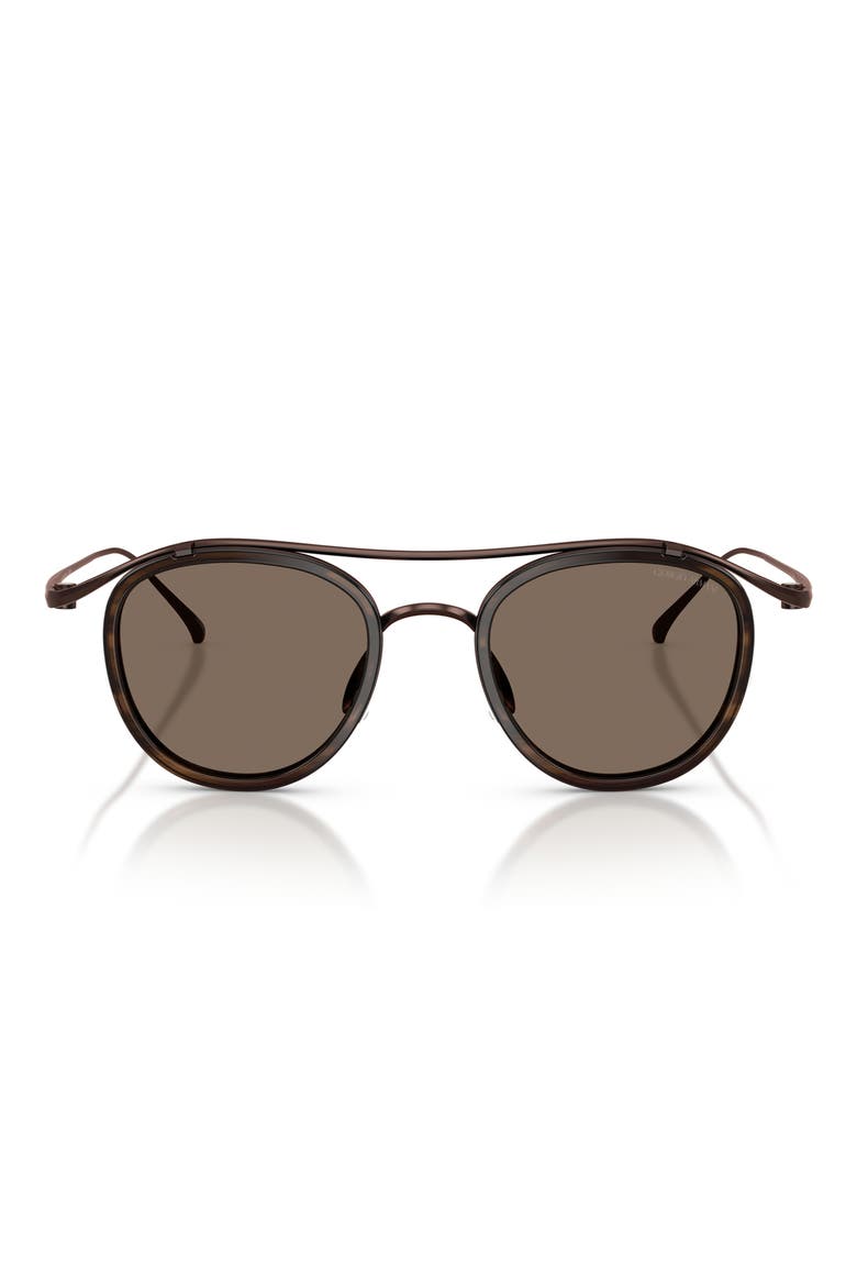 46mm Round Sunglasses, Main, color, BROWN DEMI GLOSS / BROWN