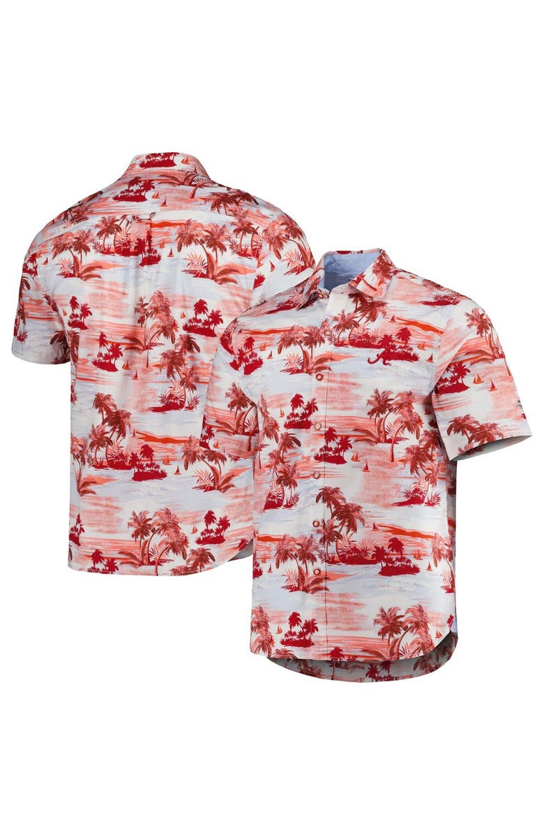 Tommy Bahama Men's Tommy Bahama Crimson Alabama Crimson Tide Tropical Horizons Button-Up Shirt, Main, color, 