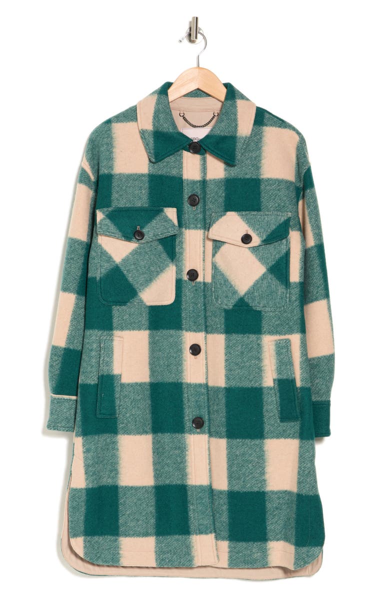 BCBGeneration Buffalo Check Shirt Jacket, Alternate, color, 