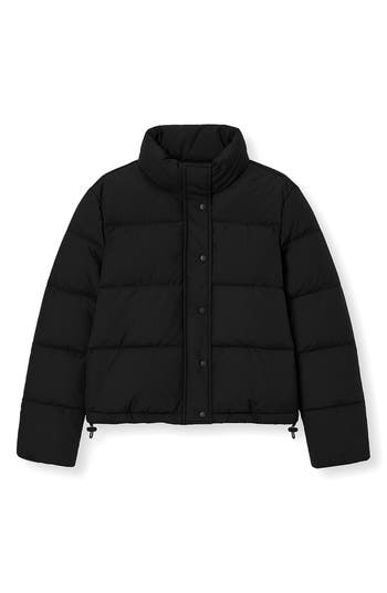 Noize Amanda Short Puffer Jacket In Black