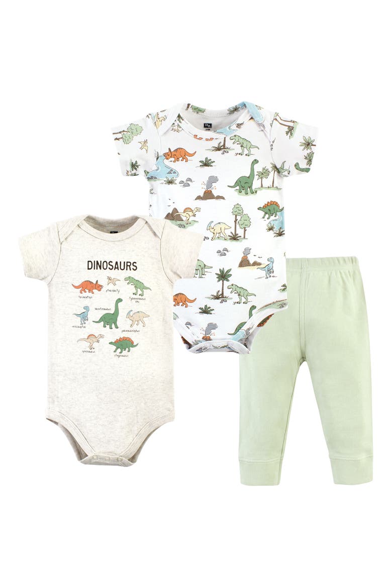 Two Bodysuits & Matching Pants Apparel Set, Main, color, Dinosaur Adventures Short