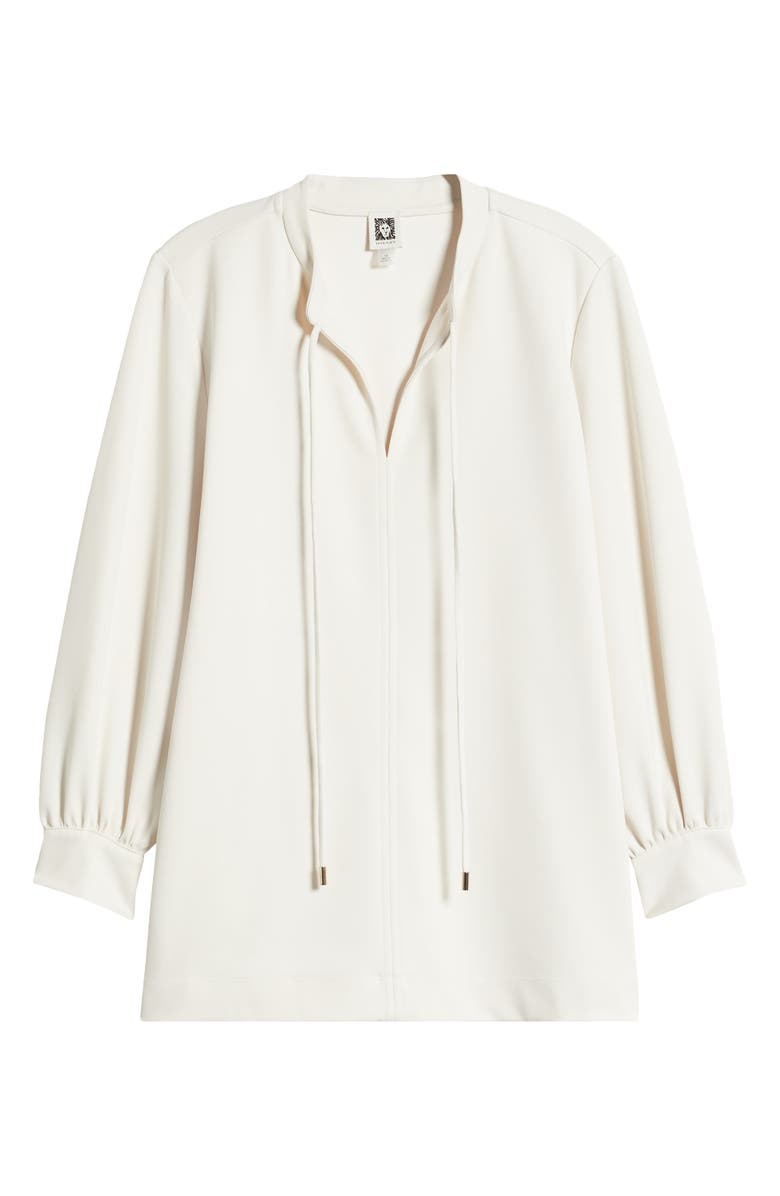 Anne Klein Tie Neck Stretch Twill Poet Tunic, Alternate, color, 