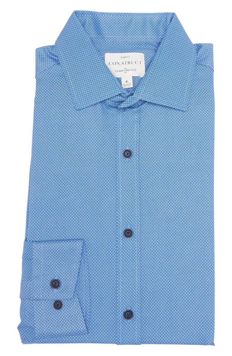 CONSTRUCT Slim Fit Connected Geo 4-Way Stretch Performance Dress Shirt, Main, color, 