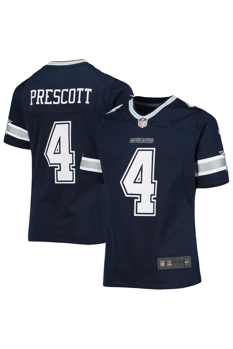 Girls Youth Nike Dak Prescott Navy Dallas Cowboys Team Game Jersey, Main, color, Navy