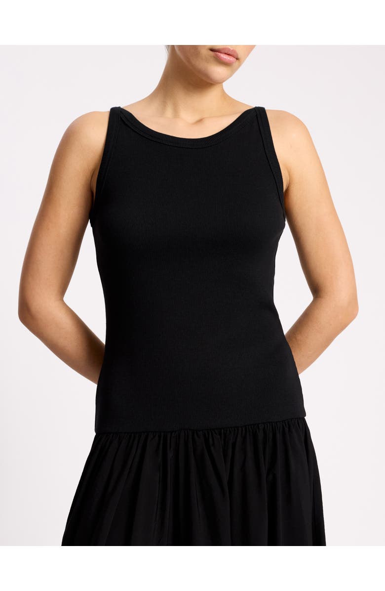 Albaray Ribbed Bodice Sleeveless Maxi Dress, Alternate, color, Black