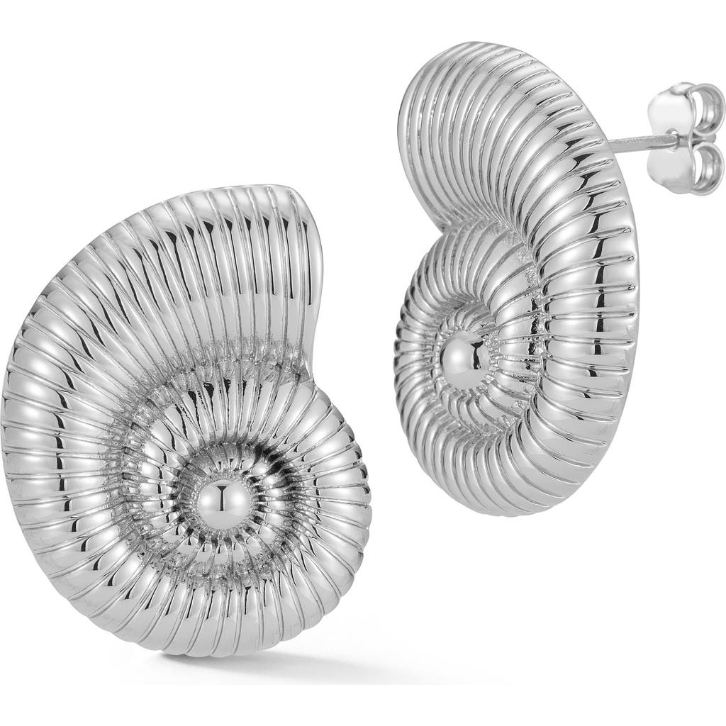 Glaze Jewelry Shell Earrings In Silver