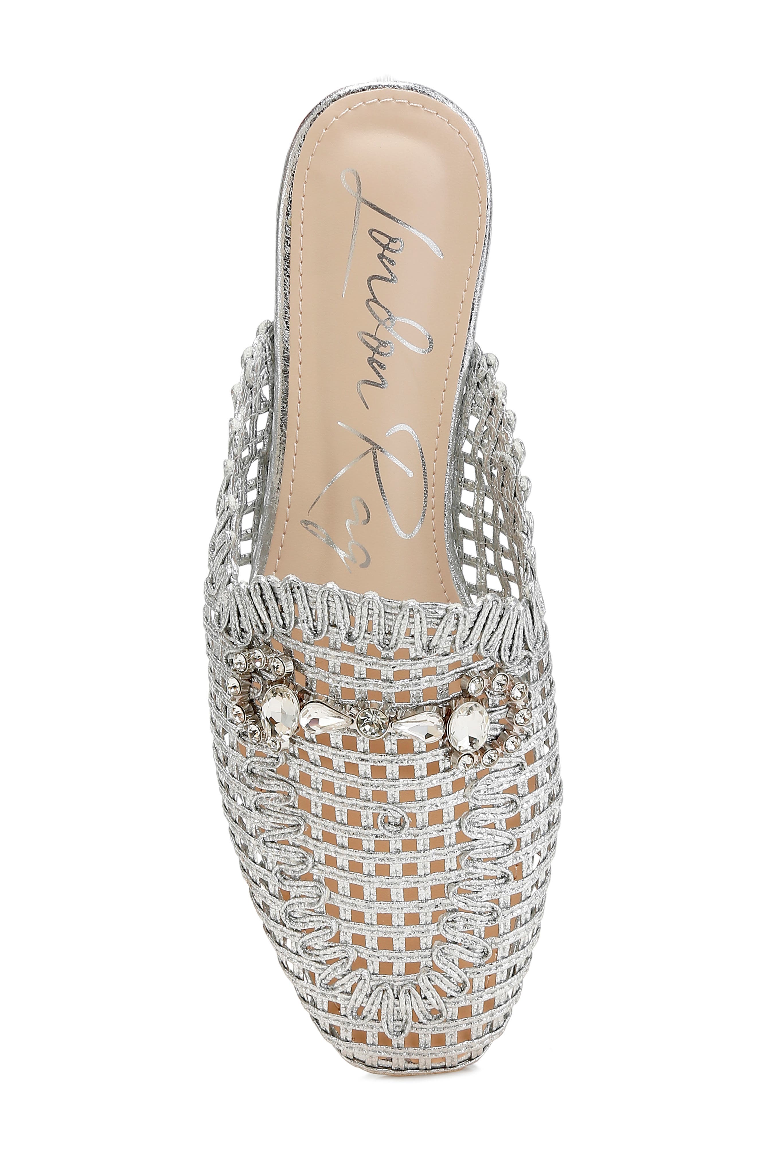 LONDON RAG Roboma Crystal Embellished Mule, Alternate, color, Silver