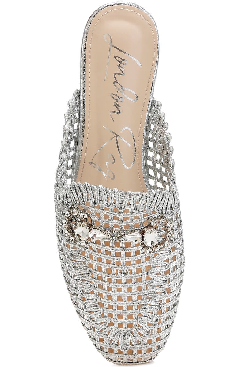 LONDON RAG Roboma Crystal Embellished Mule, Alternate, color, Silver