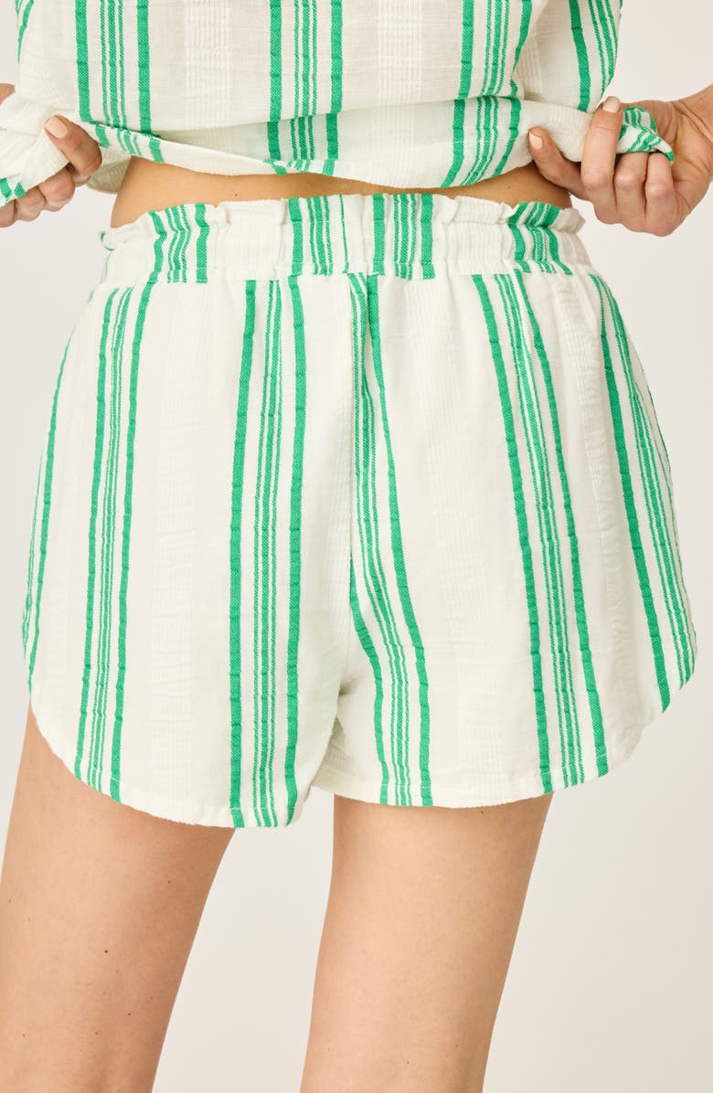 PJ Salvage The Beachcomber Stripe Puckered Gauze Pajama Shorts, Alternate, color, 