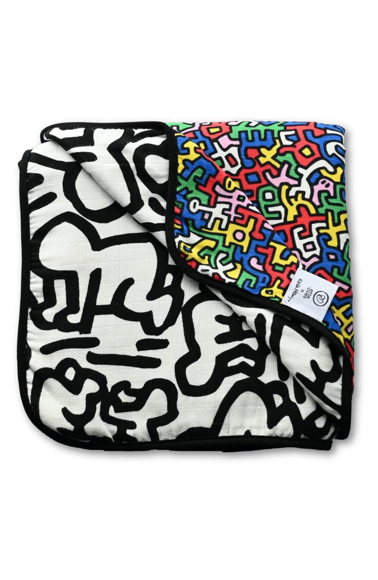 ETTA LOVES Keith Haring Sensory Blanket, Main, color, Kh Print Mixed