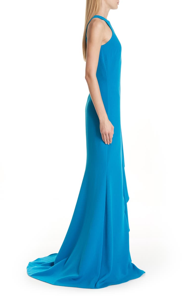 Badgley Mischka Collection Badgley Mischka Side Ruffle Evening Dress, Alternate, color,