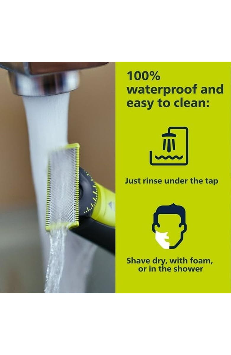 Philips Norelco OneBlade 360 Face , Hybrid Electric Trimmer & Shaver, Alternate, color, Black