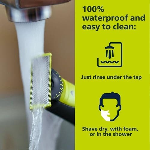 Philips Norelco Oneblade 360 Face , Hybrid Electric Trimmer & Shaver In Black